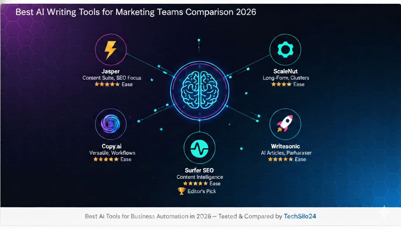 best AI writing tools for marketing teams comparison 2026